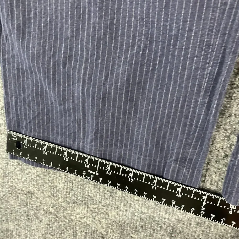 J.Crew Pants Mens 34x28 Navy Pinstripe 100% Cotton‎ Classic Straight Fit Slacks